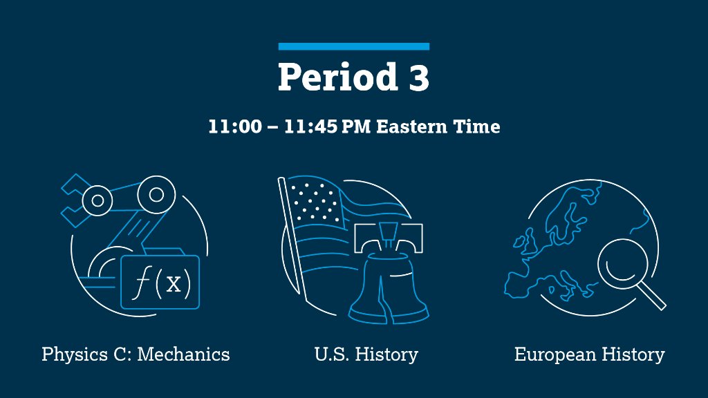 These free, live AP review classes begin at 11 am ET! 

Click your course's link to join the class or set a reminder.

🔷 AP Physics C: Mechanics: youtu.be/mQvoEfZSDR8
🔷 AP U.S. History: youtu.be/AzoyPgwXMNQ
🔷 AP European History: youtu.be/EIudPzZHYL0