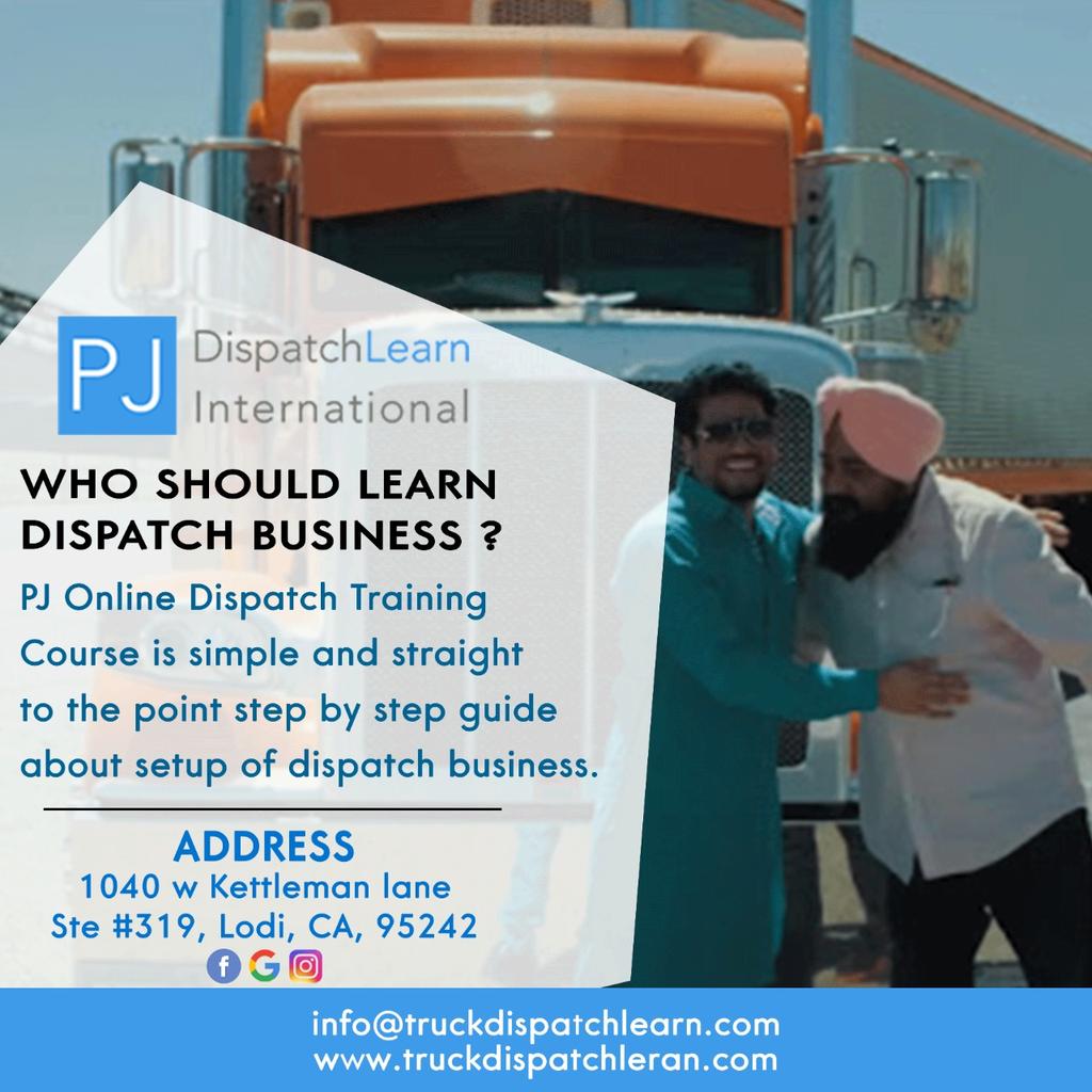 learndispatch's tweet image. Truck Dispatch Learn
WHO SHOULD LEARN DISPATCH BUSINESS ?
PJ Online Dispatch Training Course
Call us : 209 4987 132
Address : 1040 W kettleman lane
Ste #319, Lodi,CA,95242.
Website : info@truckdispatchlearn.com, truckdispatchlearn.com
#Truck #dispatch #learn #In_USA #best