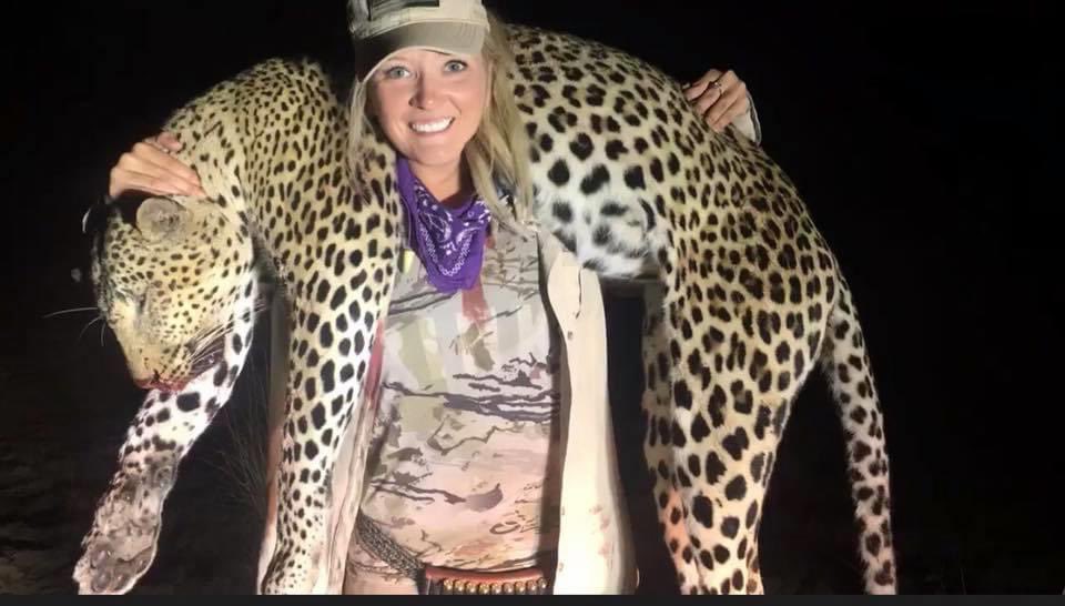 XposeTrophyHunt's tweet photo. Sara Marie, a realtor from Wisconsin came to Africa to kill. This small leopard HER trophy. Perhaps her commissions on houses sold payed for it? Just another thrill killer that lives amongst us!😒
#BanTrophyHunting
🙏🏼RT
@rickygervais @missgemcollins @zbleumoon @willtravers https://t.co/x2otivGE8m