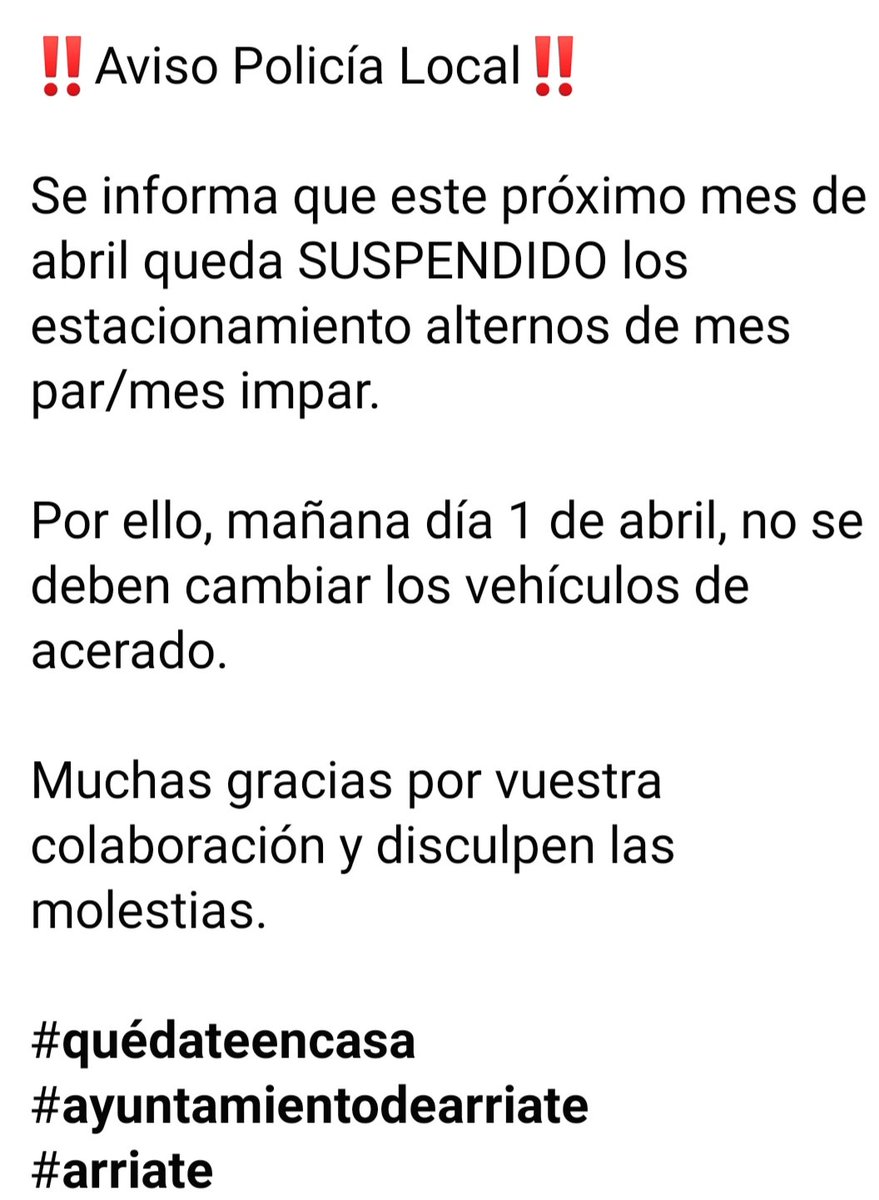 BarrosoNoelia's tweet photo. AVISO DE LA POLICIA LOCAL DE ARRIATE https://t.co/k8xFVQKkAi