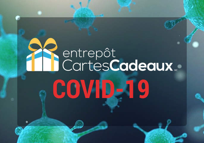 GCWECC's tweet photo. L'Entrepôt Cartes-Cadeaux demeure en service

Dans les dernières semaines, le gouvernement a émis une des directives pour limiter la propagation du COVID-19. Afin de contrer la transmission du virus, nous devons tous travailler ensemble 🌈 https://t.co/s8Ng0cDz3p https://t.co/mFA0SgjpDg