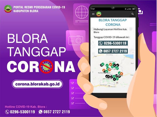 DPRDBloraKab's tweet photo. BLORA TANGGAP CORONA 
klik laman https://t.co/8PiAZcX9dm
Guna mengetahui seluruh informasi tentang perkembangan Covid-19 di Kabupaten Blora. 
Semoga seluruh warga Blora tetap sehat semuanya dan negatif Corona #StopHoax #humasblora @siswanto_64 @achlif @AriefRohman_838 https://t.co/FxJMLBD1bd