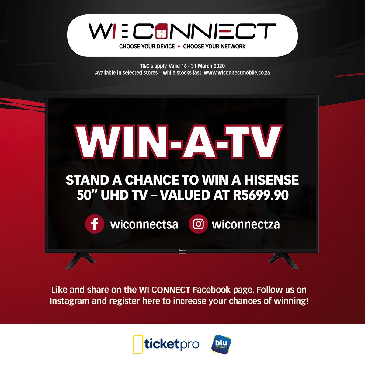 WICONNECTZA's tweet photo. It’s your last chance to enter! 😱 WIN A TV by simply liking and sharing our Facebook page! (T's &amp; C's Apply) https://t.co/s6kcgKuMNX