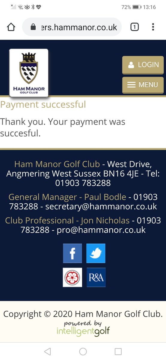 james_lynch8's tweet photo. Membership paid! Hope the rest of the members do the same. We all need to support the club through this tough time. Can't wait to get back out there.@hammanorgc #golf #hammanor https://t.co/c3DRjN9i9t