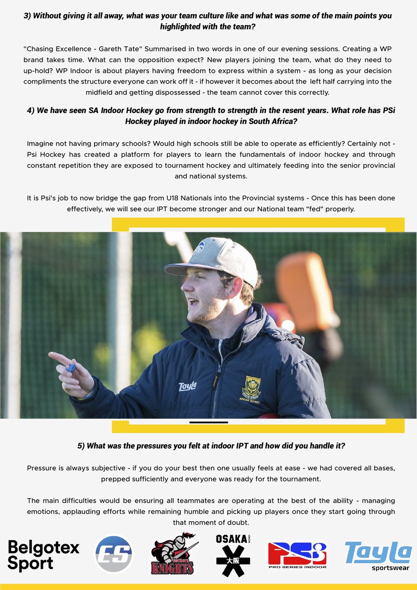 EnhancedSports's tweet image. In conversation with Indoor IPT winning Coach, @14Rossco! 

"If we all continue to "CHASE EXCELLENCE" surely we can pioneer the way forward in SA Hockey."
