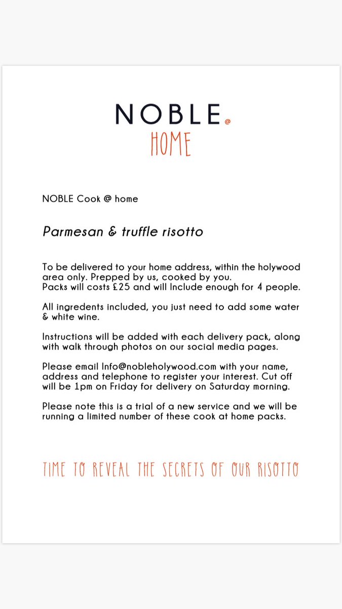 Something new, please email info@nobleholywood.com to register your interest. Thank you.