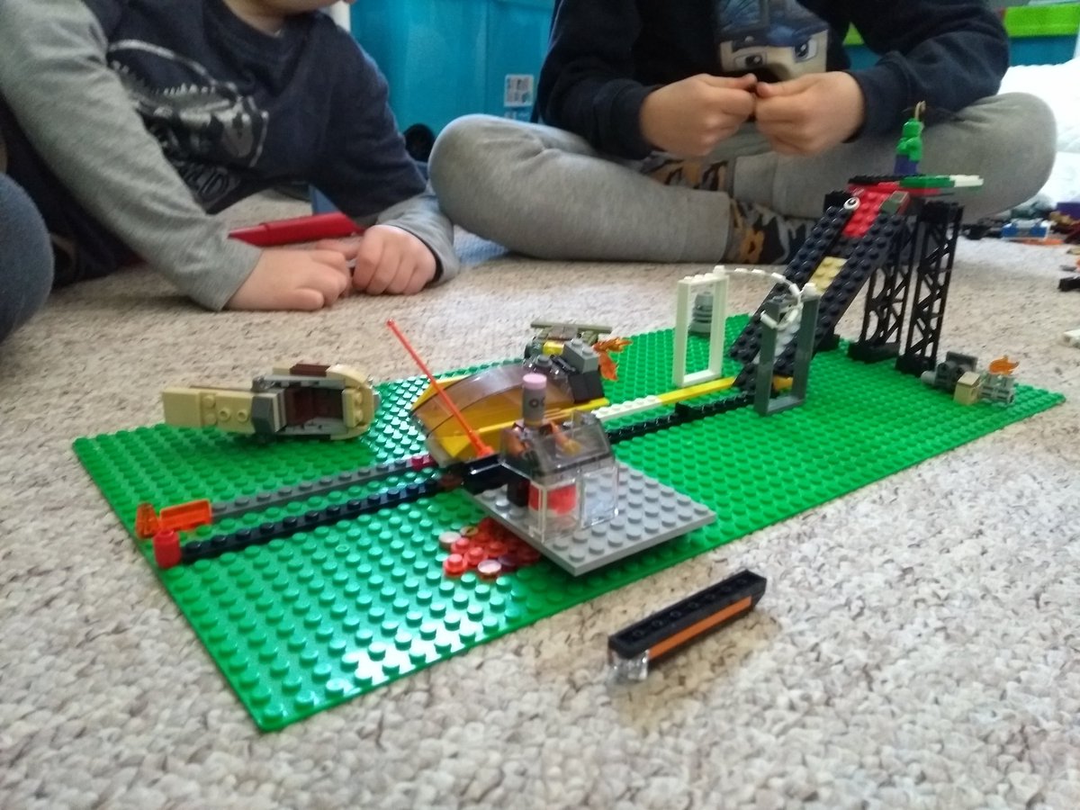 Day 1 of the Lego challenge - build a rollercoaster!