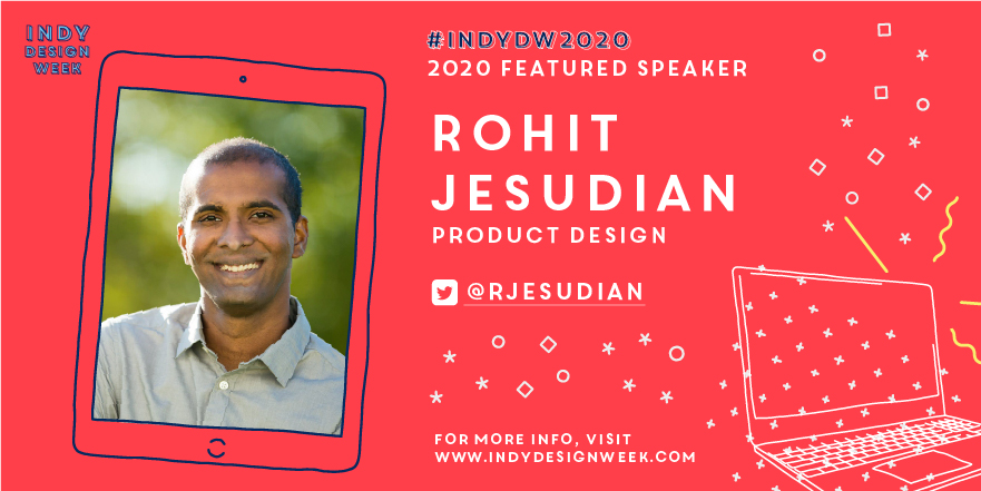 IndyDesignWeek's tweet photo. Meet 2020 Featured Speaker...@rjesudian, Senior #ProductDesigner at @ActiveCampaign #productdesign #indydw #indydw2020 #indydesign #tech #design #networking #Virtual #conference #speaker #designtogether #designthinking #indianapolis #indiana https://t.co/xeizi2hAep