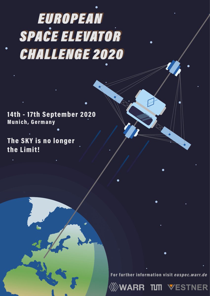 STAR_Dresden's tweet photo. If you and fellow students are interested in space elevation and want to participate in a student challenge. Consider joining the European Space Elevator challenge as well.
Visit: https://t.co/lbbZhtOqBP
#alphacentauri
#euspec #spaceelevator @WARR_TUM
#spaceDD @tudresden_de https://t.co/ttwwzBP7j6