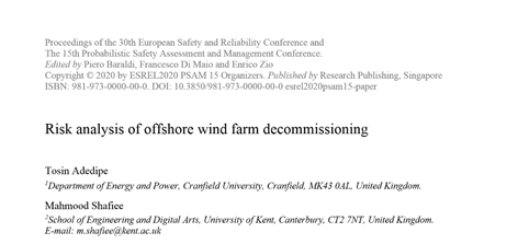 MahmoodShafiee1's tweet photo. A large number of #windturbines must be #decommissioned in the #UK soon! and there are huge #uncertainties in this regard in the #country! Check out our recently accepted #research about our #solutions to #mitigate these uncertainties in #industry! #ESREL2020 #Italy @edakent https://t.co/qD53czPNSS