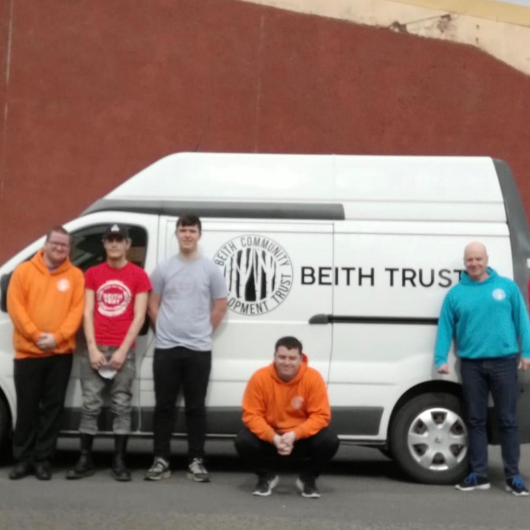BeithTrust's tweet photo. "Our team out and about in the community - delivering food and prescriptions' - wave hello if you see them. 🤩👋 https://t.co/jCPF1m3DgY