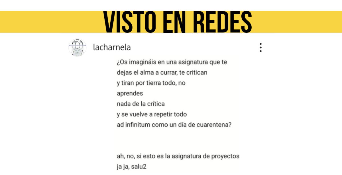 VdeVigueta's tweet photo. #vistoenredes (Instagram: @lacharnela)
#vdevigueta #arquihumor #ETSAM #arquitectura https://t.co/FwVSiKkB2n