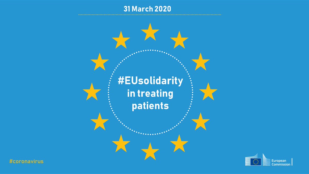 EU_Commission's tweet photo. A crisis without borders cannot be resolved by putting barriers between us.

We are seeing extraordinary marks of solidarity between EU countries, regions and cities.

This only goes to prove that it is only by helping each other that we can help ourselves. #EUsolidarity https://t.co/a3pW9JZpGf