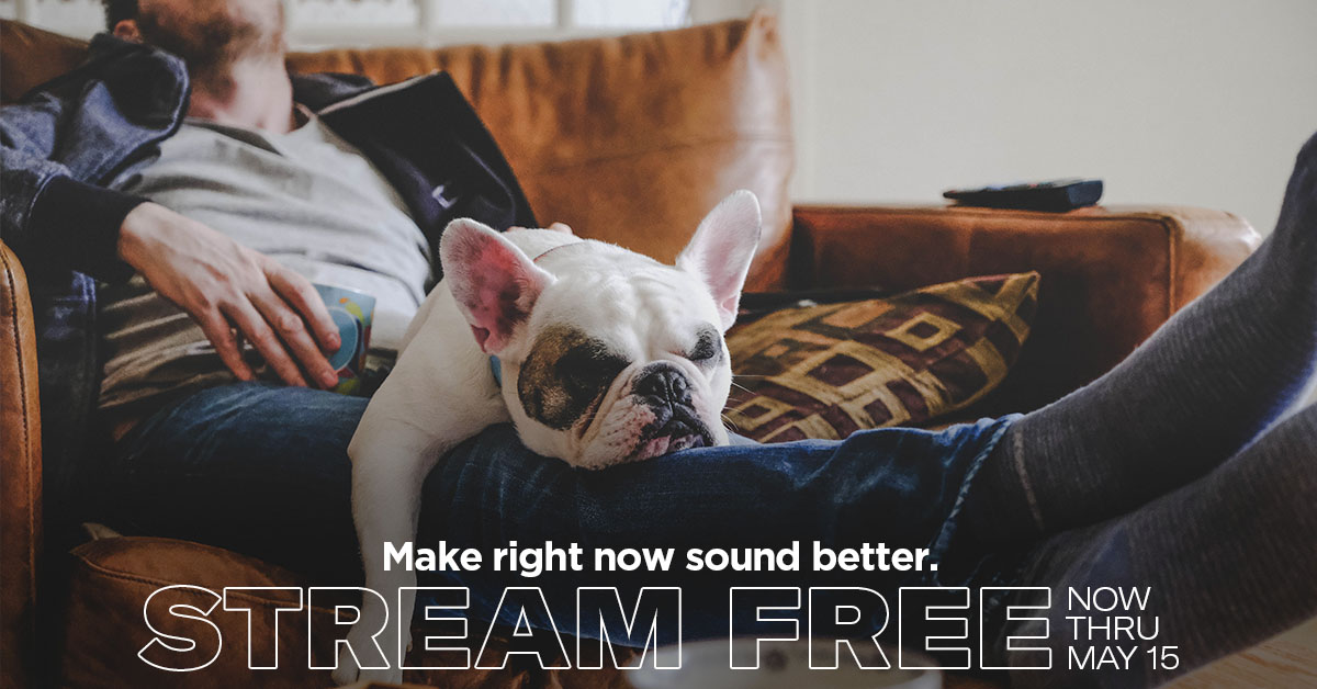 We want to help make staying at home sound a little bit better. So we’re opening up SiriusXM for you. Stream now for free until 5/15. Go to SiriusXM.us/streamfree to start listening.