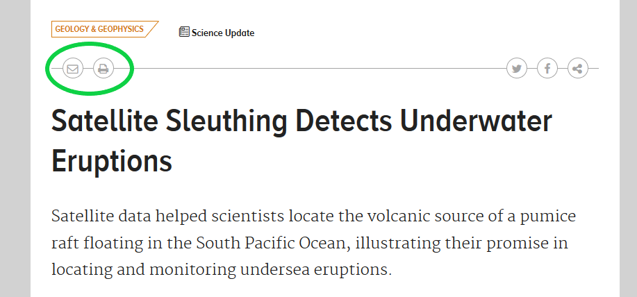 AGU_Eos's tweet photo. Hey educators, did you know you can use Eos in your virtual classrooms? Use the print-to-PDF or email features in the top left of each article at https://t.co/jySwoJaBFJ to easily share content with students. #geoscienceathome https://t.co/7H2LF4BWJE