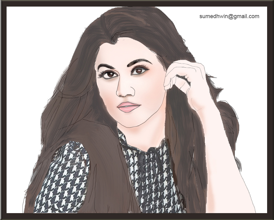 sumedhwin's tweet photo. Digital Painting...#Taapsee @taapsee @TaapseFC @TaapseeFansClub  #StayHomeStaySafe https://t.co/DYMbbr8Fq7