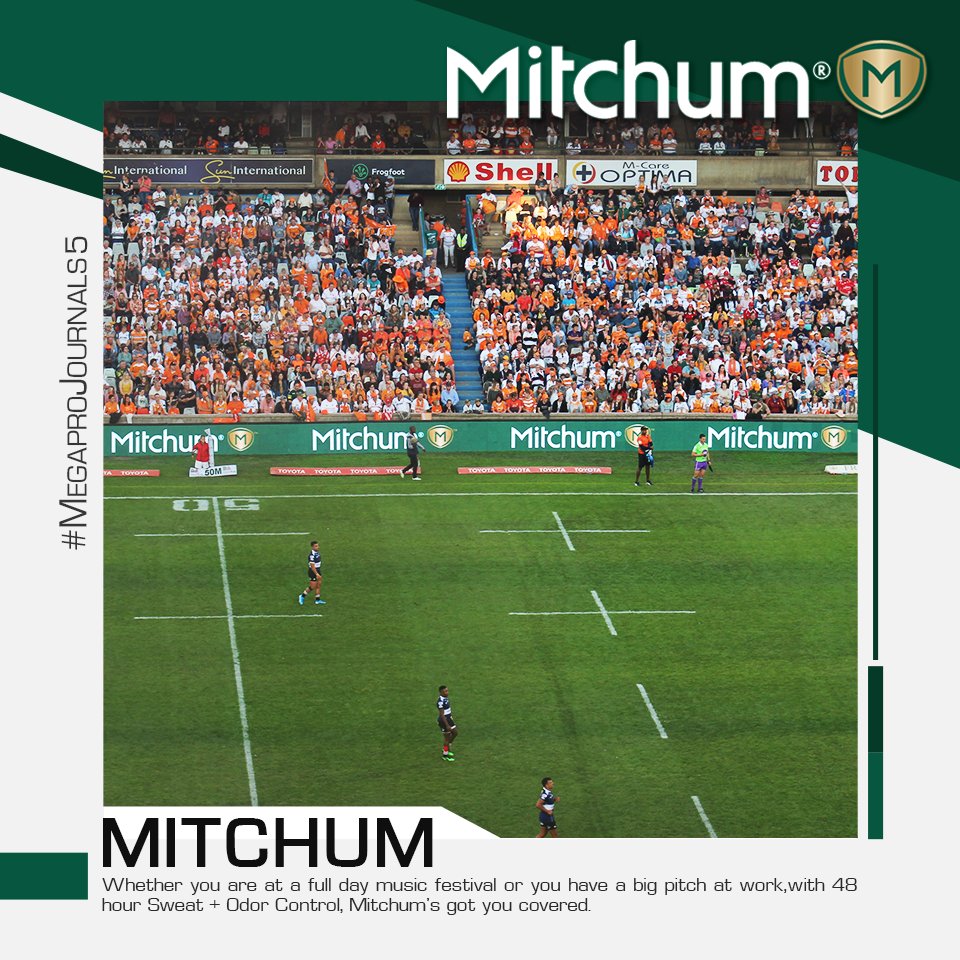 DAY5 | #MegaproJournals5

@MitchumSouthAfrica is the proud official #VodacomSuperRugby partner for the #VSR2020 season helping protect players from odor &amp; sweat! We would like to express our gratitude to everyone at MitchumSA and our best wishes going forward. #TripleOdorDefense