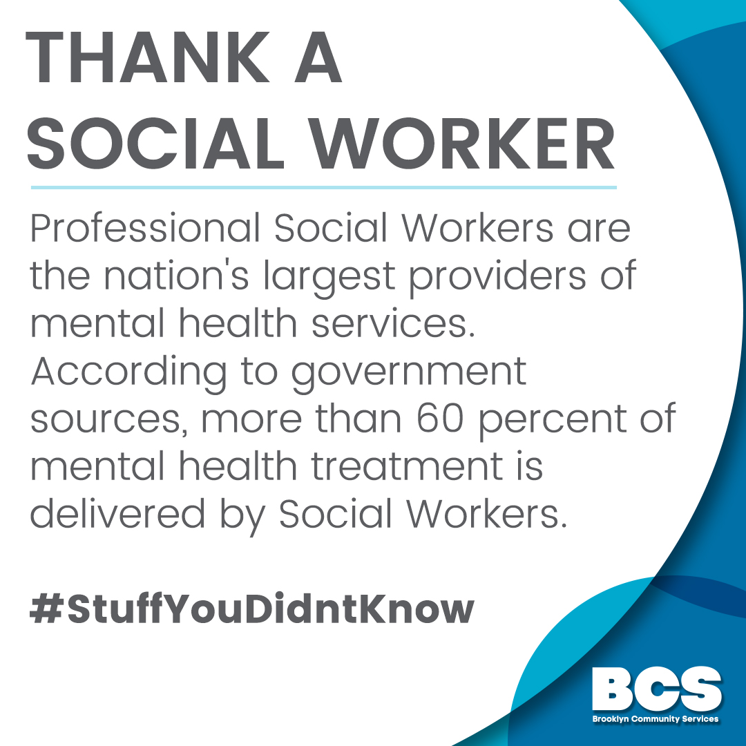 WeAreBCS's tweet photo. March is Social Work Awareness Month and we want to shed light on the array of work done by social workers. We will be highlighting facts about social work, to educate and bring awareness #StuffYouDidntKnow #ThankASocialWorker #SocialWorkAwareness https://t.co/WYzXA4cRZv