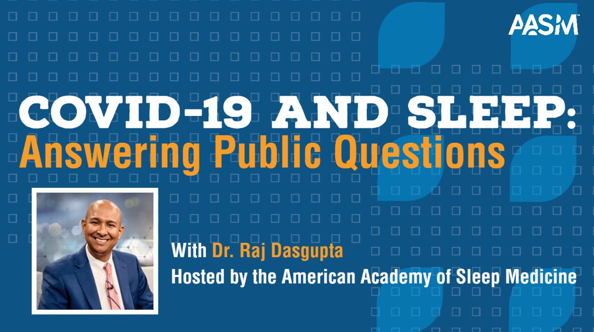 Tune in this Thursday, April 2nd when I discuss “COVID-19 and Sleep: Questions From The Public” for the <a href="/AASMorg/">American Academy of Sleep Medicine</a>. For more information go to aasm.org