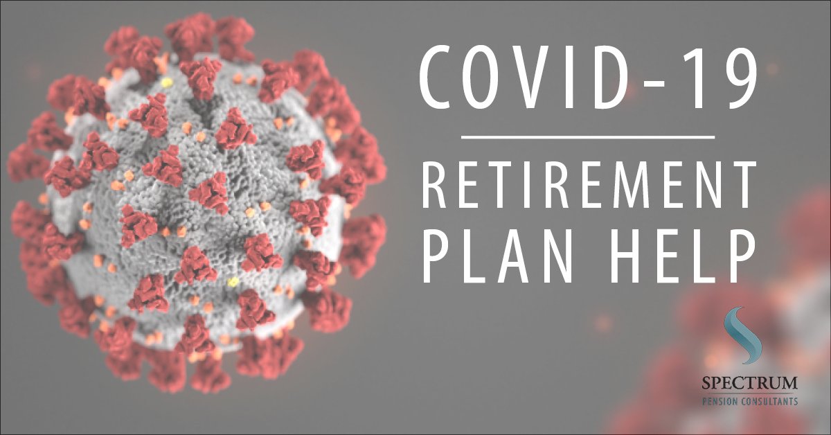 COVID-19 | Retirement Plan Help. The CARES Act was recently signed into law. The new law helps retirement plan participants.  We can help redesign and amend 401(k) and other workplace retirement plans to meet business challenges. - #401k #COVID19 - mailchi.mp/spconsultants/…