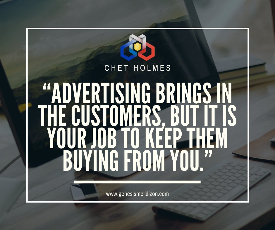 workwithgenesis's tweet photo. Bringing in a great advertising strategy isn't powerful enough alone. Understand the mind of your customers and give them reasons why they should come back again after the first sale. Advertising brings in customers indeed, BUT! YOU... MAKE THEM STAY.

#FacebookMarketing https://t.co/AUt0BxzZRz