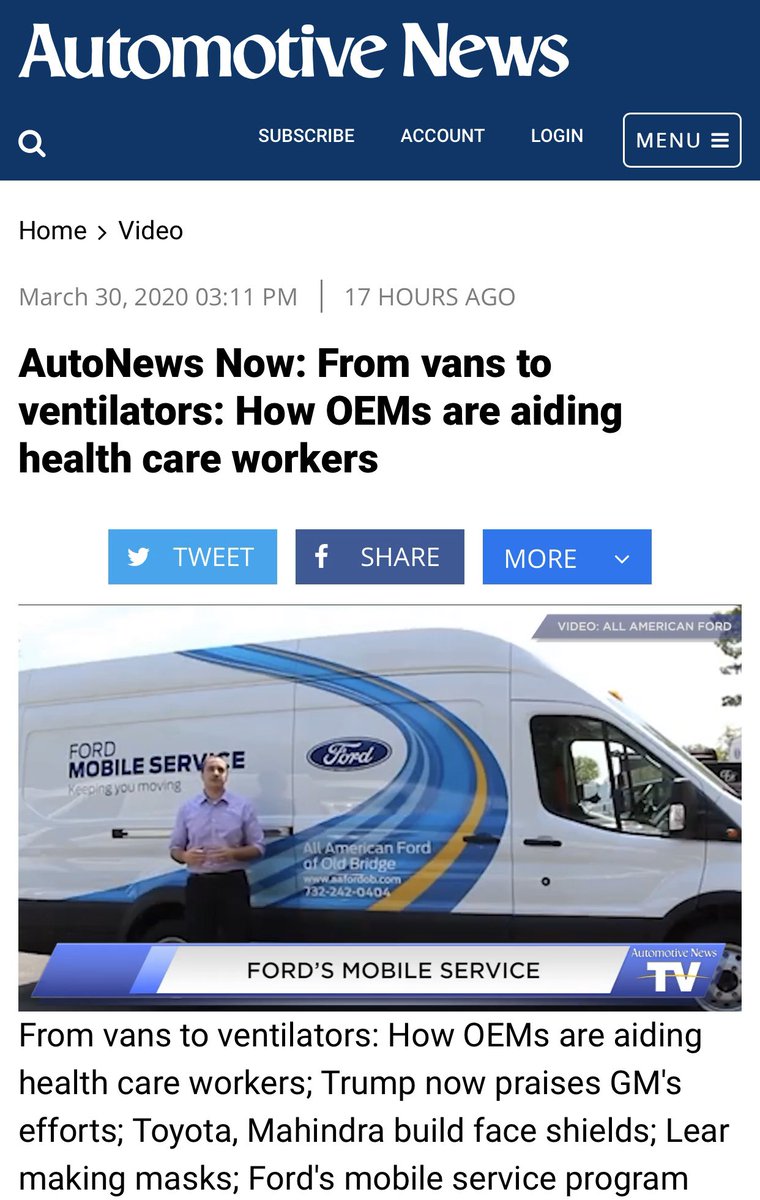 Our Ford Mobile Service Van was featured in an Automotive News TV segment. Our Mobile Service Van has been a huge success and we’re using it to help hometown heroes like doctors, nurses, first responders and more during these uncertain times. Call to schedule your appointment!