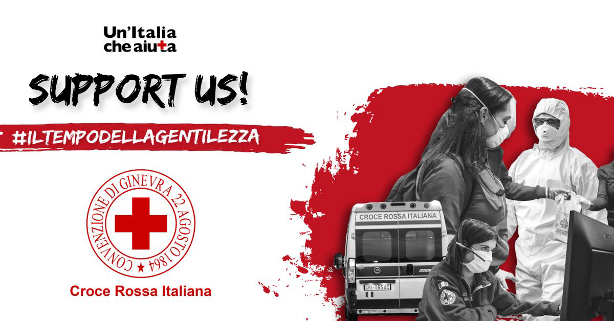 Support the Italian #RedCross - #CroceRossa Italiana to fight the #COVID_19 emergency. Donate now ➡️ bit.ly/2xGGnr6