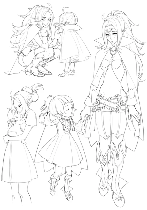 these are trying times and  saw a few fellow artists post their linearts so  others could color them for fun! here's the lineart I did for the Nowi and Nah so feel free to color it ^^?? 