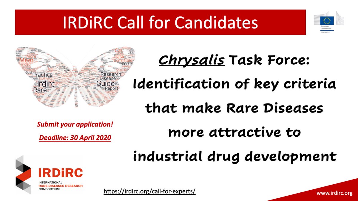 irdirc's tweet photo. #DYK abt #rarediseases #research 🔬 n/or #drug #development 💊? R u an #expert? #DYH some #expertise? Then #irdirc wants u 👊#apply 4t #Call4Candidates #IrdircChrysalisProject 🦋
➡️ https://t.co/USL4qnMPU2
ℹ️ #ChrysalisProject ➡️https://t.co/0NegQT7ZNN
@marywangCM https://t.co/MRFkGgiN0z