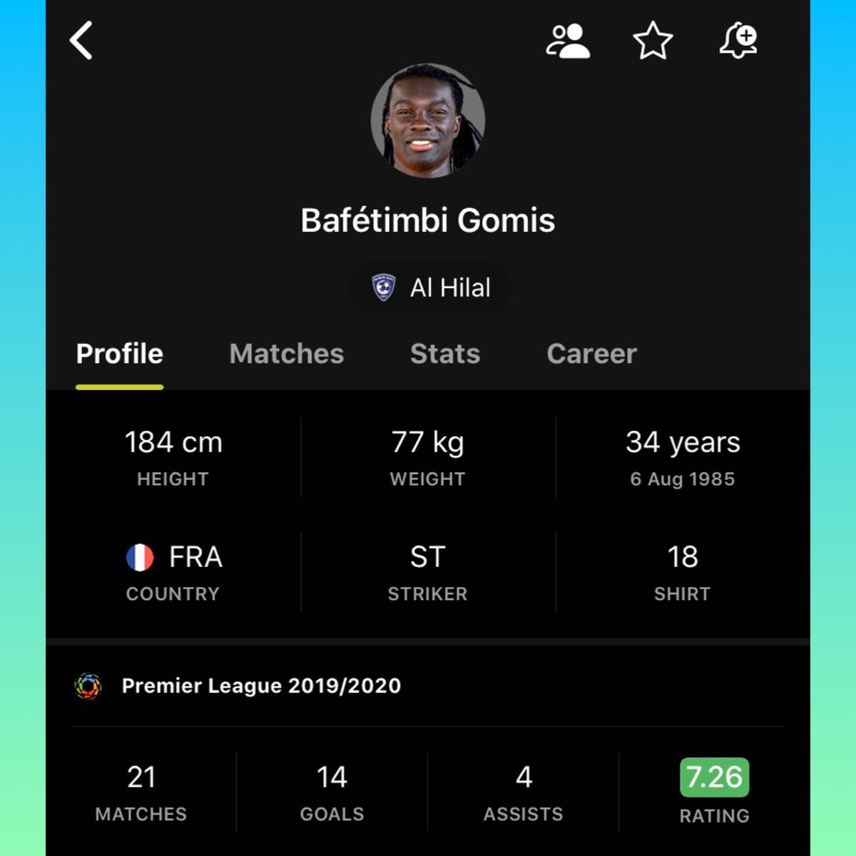 FotMob's tweet photo. Today, we're starting a thread for the 'Still Got It's', the over-the-hill, the 'oh my god, is he still playing' footballers around the world. 

🇸🇦 We'll open with perennial @FotMob favourite, Bafétimbi Gomis. Doing the business at current Saudi and Asian champions, Al Hilal. https://t.co/QE1Okx8m90