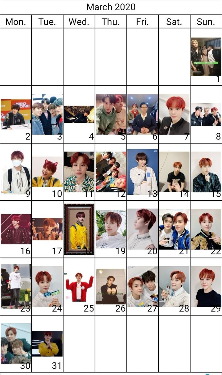 It's March 31st today! It's time for Jungwoo March Image Calendar update March was overflowing with Jelfies & endless Jungwoo contents for snoopyzens. May we be always blessed with this soo much contents Anyways, let's all enjoy the new season with a healthy body