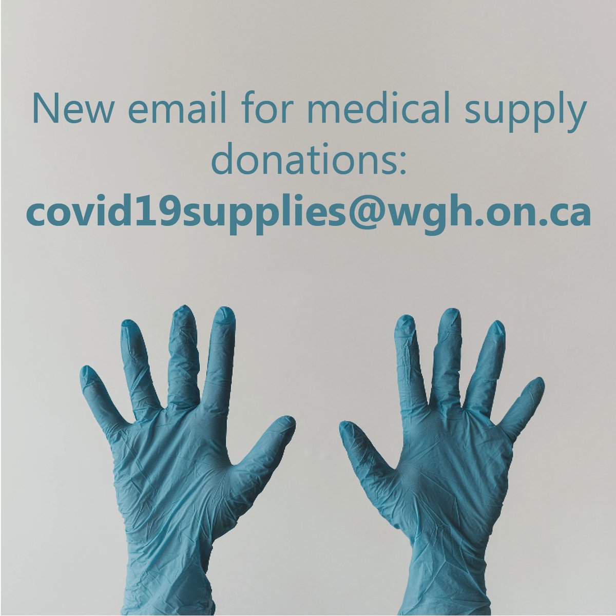 Thank you to our generous community for donating extra medical supplies to Woodstock Hospital. We have created a new email to facilitate these donations. Please email covid19supplies@wgh.on.ca #InThisTogether #FriendlyCity