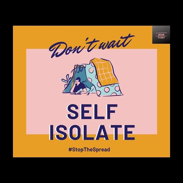DecorPlanet3's tweet photo. DON'T WAIT, SELF ISOLATE
The only and most important scheme for us these days
Stay home, stay safe, keep others safe.
Home is the best place for you to fight strongly against this pandemic
Keeping it safe!
#decorplanet #isolation #isolate #corona #coronavirus #coronaoutbreak https://t.co/sGZQwW6R7e