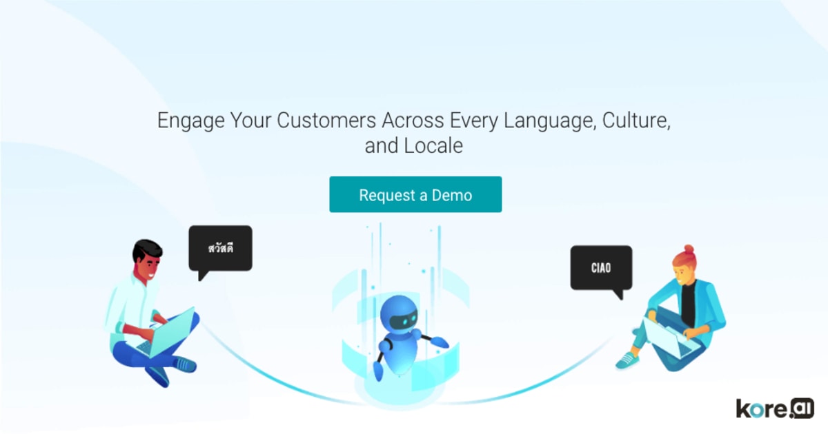 koredotai's tweet image. [𝐑𝐞𝐪𝐮𝐞𝐬𝐭 𝐚 𝐃𝐞𝐦𝐨] With Kore ai multilingual virtual assistants, customers around the globe can interact with your business on a more personal level and in the language they prefer. Click to know-how - bit.ly/2xyYHCO
#va #multilingualbot #conversationalai
