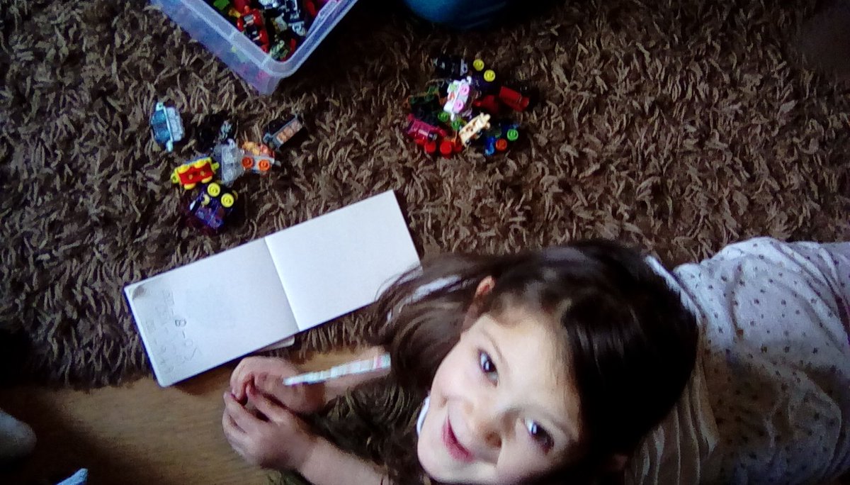SarahRu89415753's tweet photo. @MrsScottkwps Emily used her Brother's toy trains to be a number detective today 😀 https://t.co/j77rpULC0i