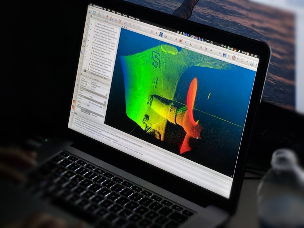 #TechTuesday Here we see the raw data produced by our #SeaVision 3D underwater laser scanner in real-time with embedded processing. Why is this important? Well, being able to see data right away, before you leave the site, will save you time and money! 🕰️💲 #CanadasOceanCompany