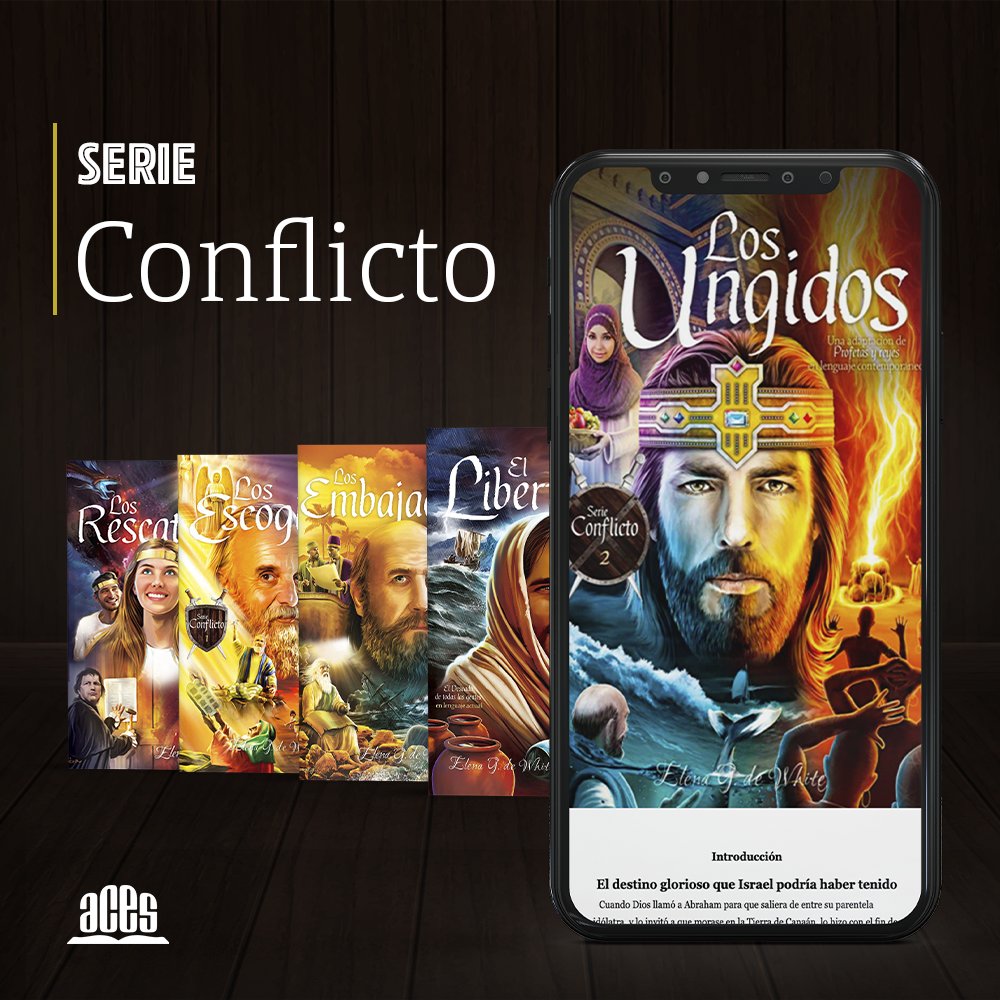 EditorialACES's tweet photo. Durante la cuarentena te regalamos los 5 tomos de la serie: Conflicto 🎁. Una selección del Espíritu de Profecía 🧐 editado en lenguaje actual que contiene algunos de los escritos más reveladores de Elena de White ✍️. 

➡️ Lee la Serie: Conflicto aquí: https://t.co/ilsr5WuVR5 https://t.co/2oKmzGS4WE