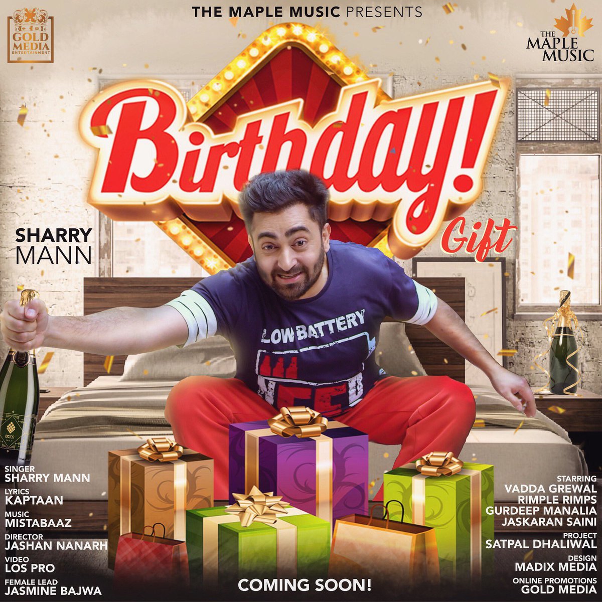 TheMapleMusic's tweet photo. Kiwen aadio Ghare baithe bor hoge? Thode sabh de entertainment layi agla gana “Birthday Gift” bahut jaldi aa reha thode saareyan layi, stay tuned mittro @mistabaazofficial @deepgoldmedia @satpal.dhaliwal @themaplemusic @maplefilmproduction @goldmediaa @kaptaan__1010 @jashannanarh https://t.co/xPRxKl0Q15