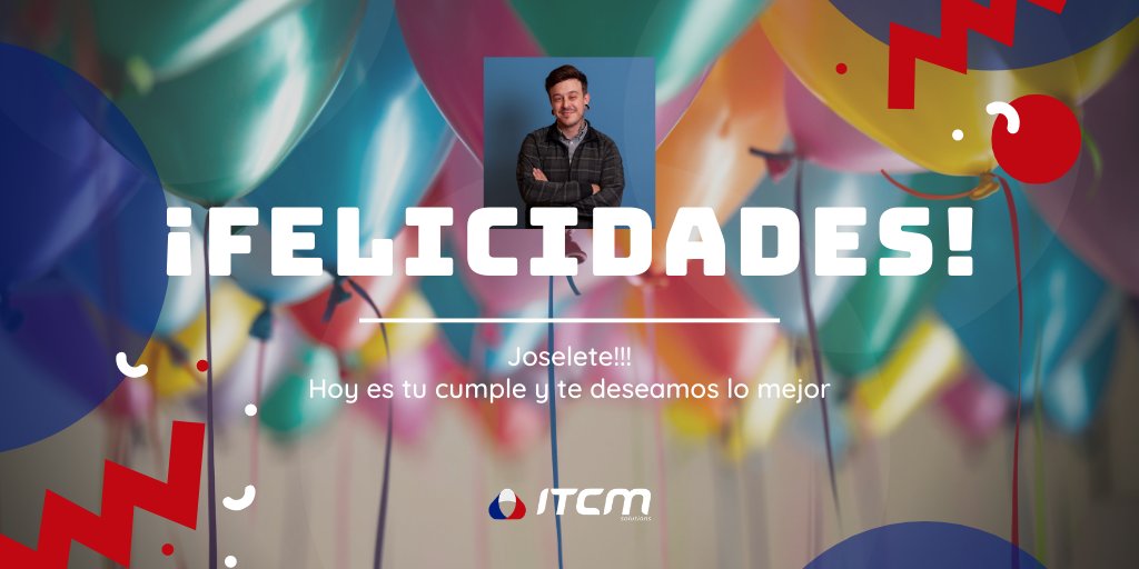 ITCM_solutions's tweet photo. 🎂 Felicidades Joselete!!
Hoy es el cumpleaños de nuestro compañero José y no podíamos perdernos esta ocasión para desearle un feliz día 🎉🎊🎈
Seguro que lo celebra con su perrito! Queremos una foto de los dos soplando las velas 🍰🐶
#itcmsolutions #birthday #equipo https://t.co/UDl2aSTVby