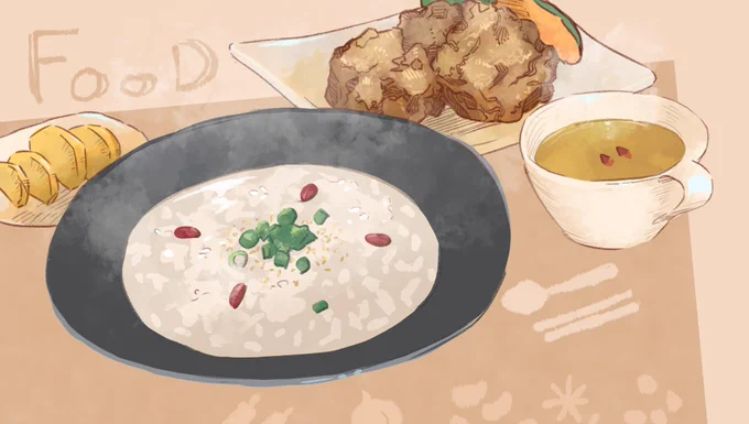 はじめてカラーで食べ物のイラスト描いてみました!いつか、おしゃれなカフェのフードメニューとかかいてみたいなぁと妄想する今日この頃。 