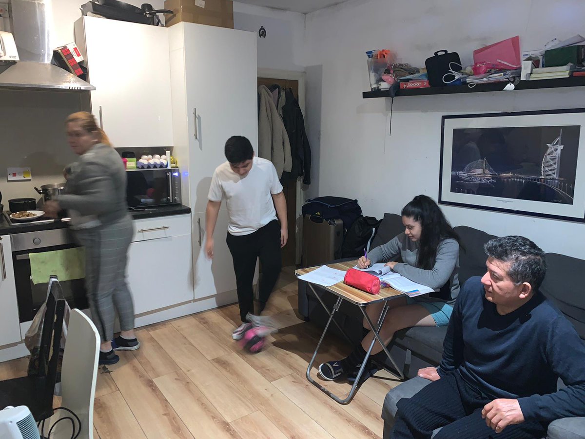 HousingActionSL's tweet photo. Living, sleeping, studying, playing, cooking in the same tiny room. Life was unbearable for overcrowded families before the lockdown. Southwark council were due to make a decision on this family's case 2 wks ago. Overcrowded families must not be ignored! https://t.co/hu7E95NwoG https://t.co/pQUaxib08C