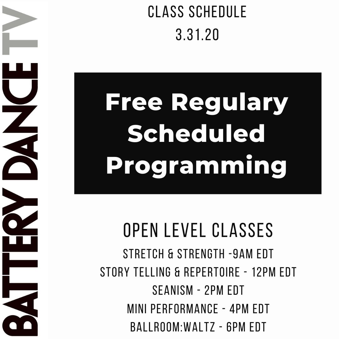 batterydance's tweet photo. Take a peek at today's schedule for Battery Dance TV
https://t.co/fMoOXTS7en
#Culturefromhome
#Dailydoseofdance
#BDmobile
#Batterydance https://t.co/8ZTtUYkLEN