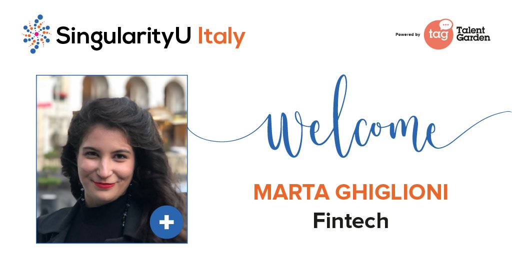 SingularityU Italy (@singularityuit) on Twitter photo Diamo il benvenuto nella nostra faculty a <a href="/MartaGhiglioni/">Marta Ghiglioni</a>, esperta di Fintech e innovazione. Marta è stata Managing Director in ItaliaFintech e Fintech Strategy and Equity Investment Expert in Unicredit. Per maggiori informazioni bit.ly/2USKeJB Diamo il benvenuto nella nostra faculty a <a href="/MartaGhiglioni/">Marta Ghiglioni</a>, esperta di Fintech e innovazione. Marta è stata Managing Director in ItaliaFintech e Fintech Strategy and Equity Investment Expert in Unicredit. Per maggiori informazioni bit.ly/2USKeJB