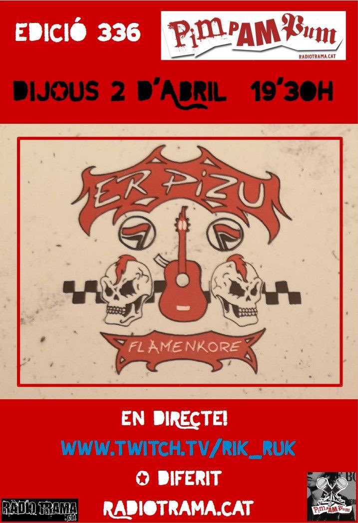 És tot un plaer anunciar-vos que al proper programa, l'edició 336, tindrem actuació en directe d'ER PIZU presentant el seu nou treball #ElEnemigoEnCasa!!! Que no pare el Flamenkore!!!
🔥🖤❤️🔥
#3rPimPamDèmia #RàdiosLliures #ErPizuFlamenkore #MúsicaCombativaPerOïdesConfinades