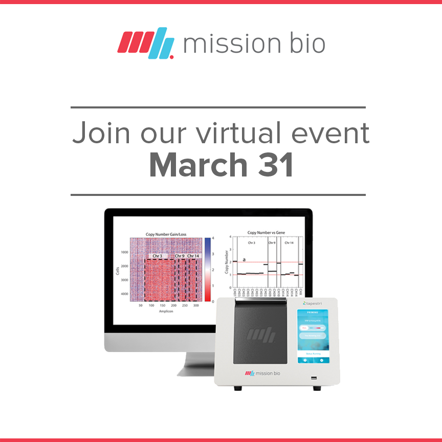 MissionBio's tweet photo. We are starting soon! You can still register to our webinar 
"#Singlecell #multimodal exploration using the  Tapestri R package" 
Register here:https://t.co/tjG4AZ16hZ https://t.co/KeyahNEQ8y