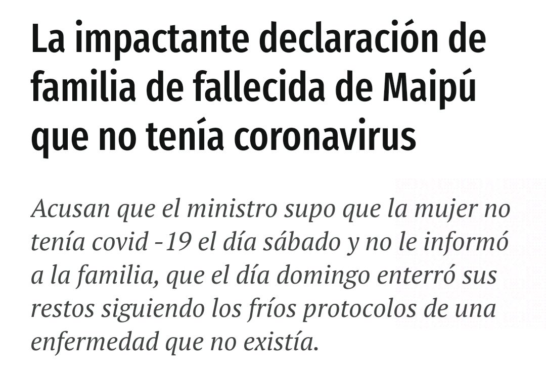 jacoblablaa's tweet photo. Mientras Cathy Barriga y Mañalich eran TT por su pelea el fin de semana, una familia tenía que enterrar a su madre bajo protocolo COVID-19 (según su certificado de defunción), con un funeral frío y solitario. Sin embargo, la paciente no tenía COVID-19 y su familia NO SABÍA https://t.co/lcVme9uXiY