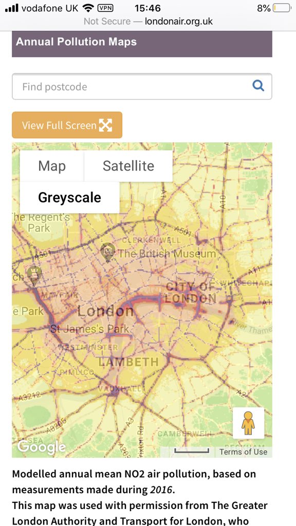 BBCTomEdwards's tweet photo. Pollution in London - today vs 2016 average. Sensors were registering such low levels they told @KingsCollegeLon scientists they were faulty. Could what’s happening inform future transport / work policy? More @BBCLondonNews 1830 BBC1 https://t.co/qtVLUmuG7E