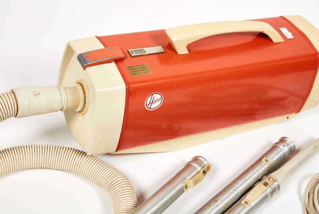 electricIEhomes's tweet photo. From the #KitchenPower exhibition: A bright orange 1960s Hoover cylinder vacuum cleaner, donated to the @NMIreland collection by Dr Lydia Foy. Cylinders increased in popularity, as they were more maneuverable than upright cleaners. #MuseumFromHome #Pride #TransDayOfVisibility https://t.co/ypvnsYsgqM