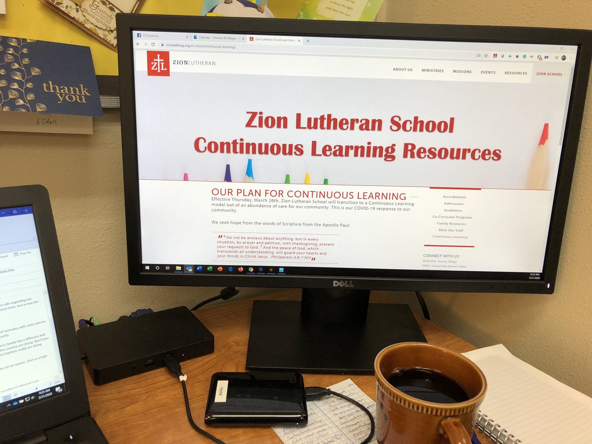 ThomasWrege's tweet photo. Our Landing Page has been very helpful to our families. #ContinuousLearning #graceneeded #Luthed #LEA https://t.co/eNr6wP4WCO