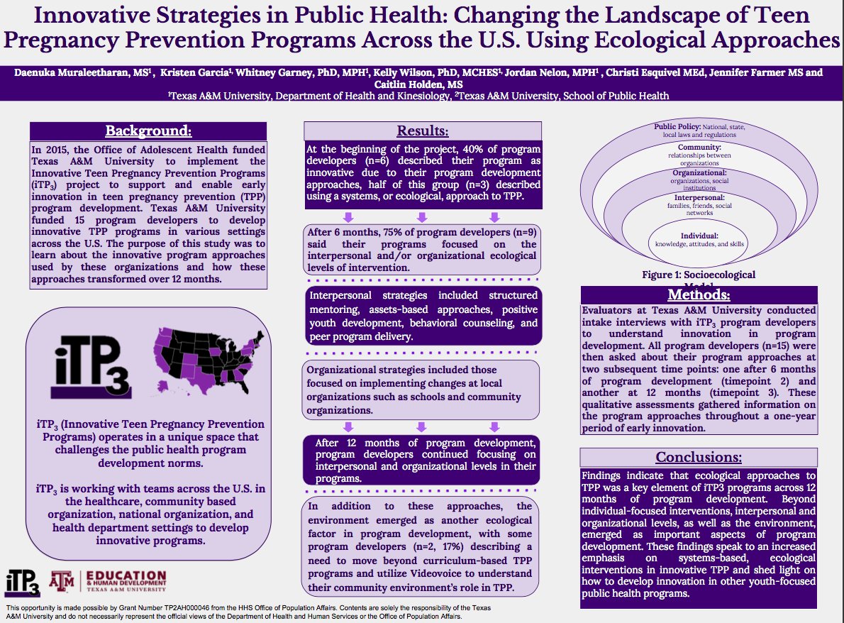 Check this out! We published an article on the concept of innovation in public health using iTP3 as an example in practice. This paper provides info on how to develop innovation in public health programs. Also, see our graphic below for a brief overview.  sciencedirect.com/science/articl…
